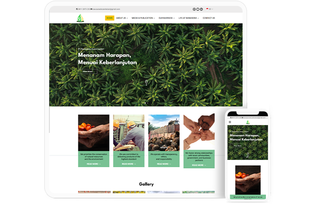 Palm oil and industrial forest products website